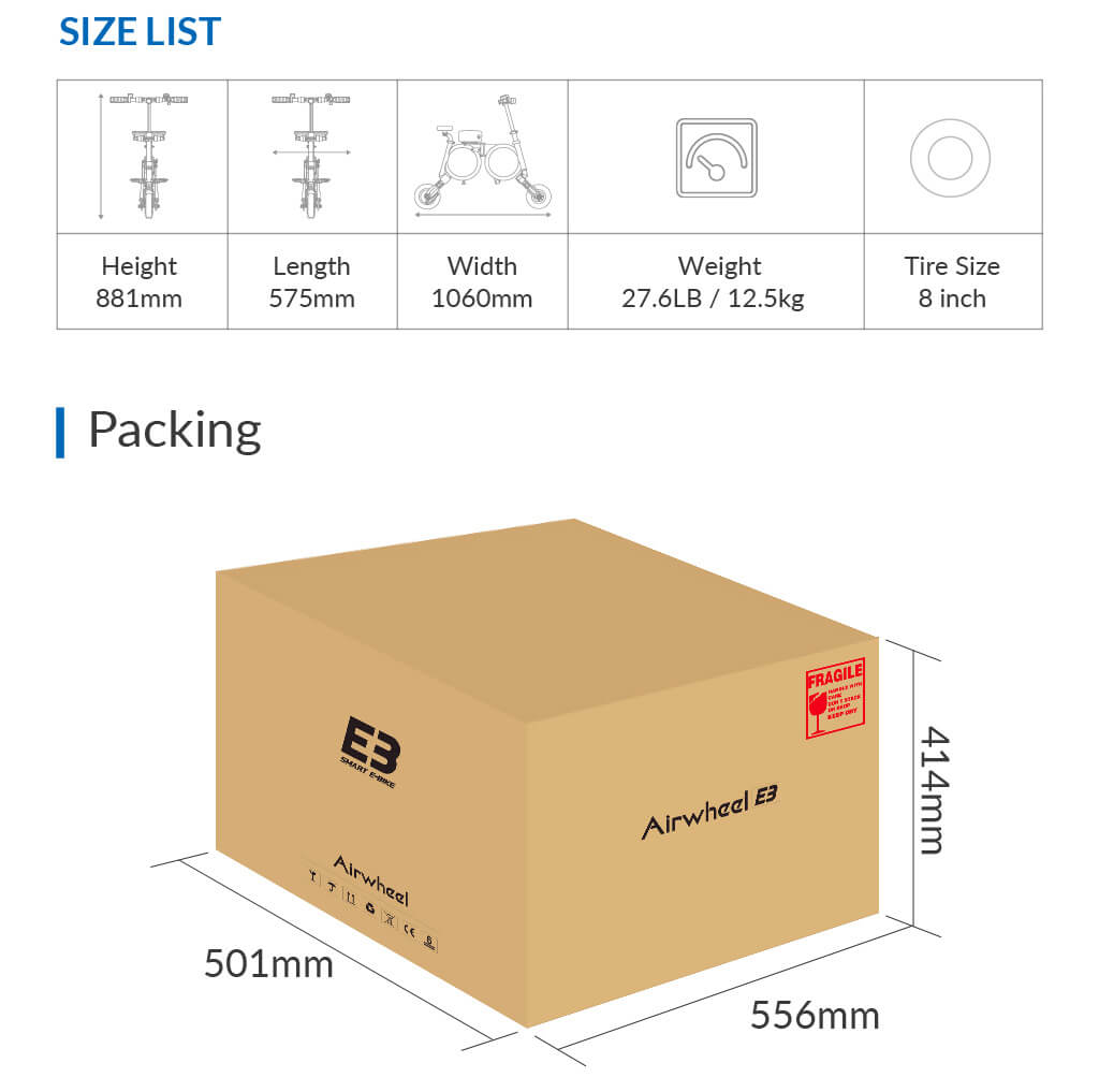 airwheel E3 folding electric bike