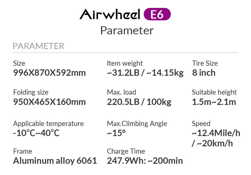 airwheel E6 folding electric bike